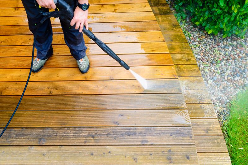 Power Washing a Deck